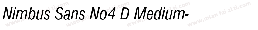 Nimbus Sans No4 D Medium字体转换